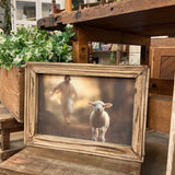 Jesus Chasing the Lost Lamb Horizontal Framed Print