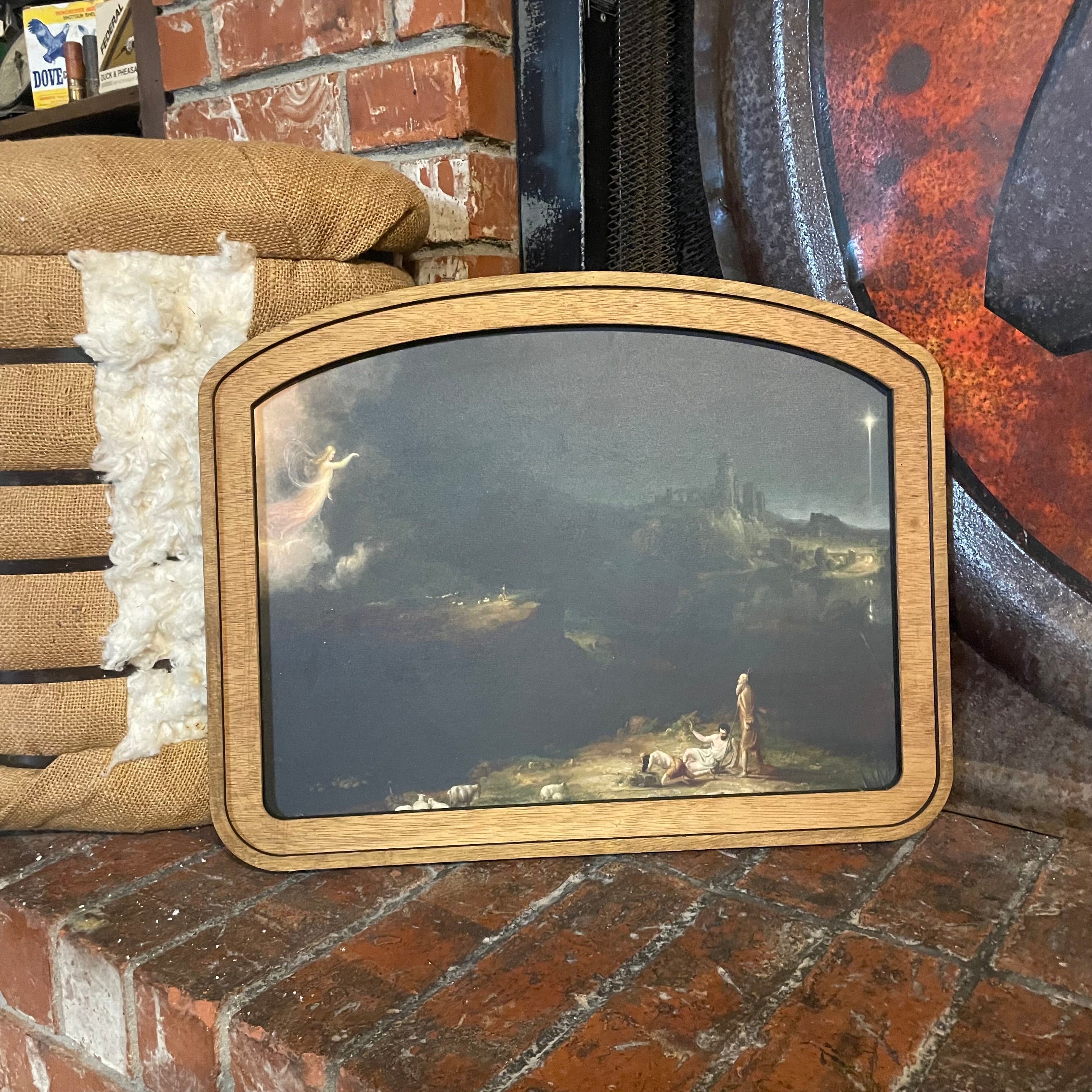 Angels appear to Shepherds Wide Arch framed print