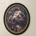 German Santa Print Framed in Oval Frame