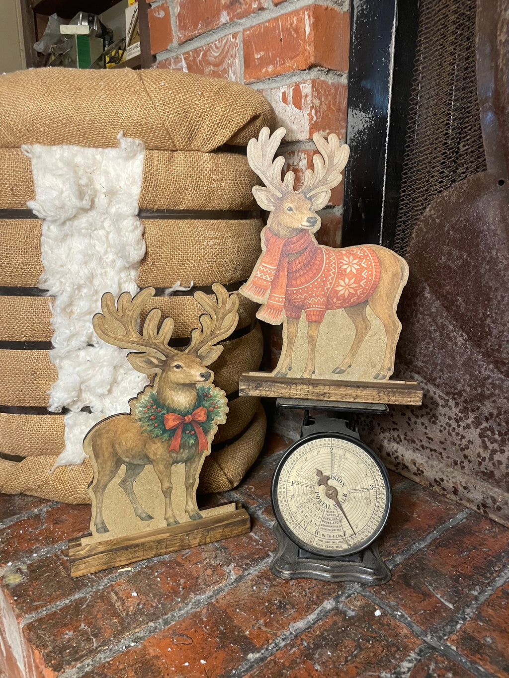 Pair of Reindeer Shelf Sitters