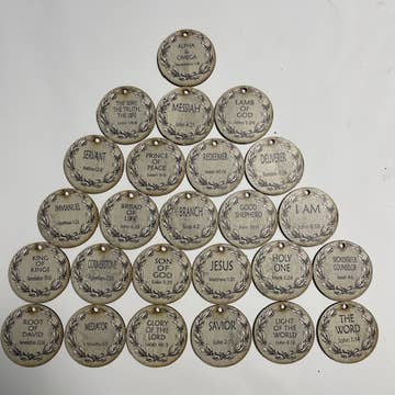 25 Names of Christ Advent Ornaments