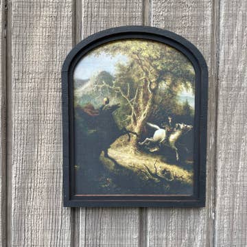Sleepy Hollow Canvas in Small arched frame.