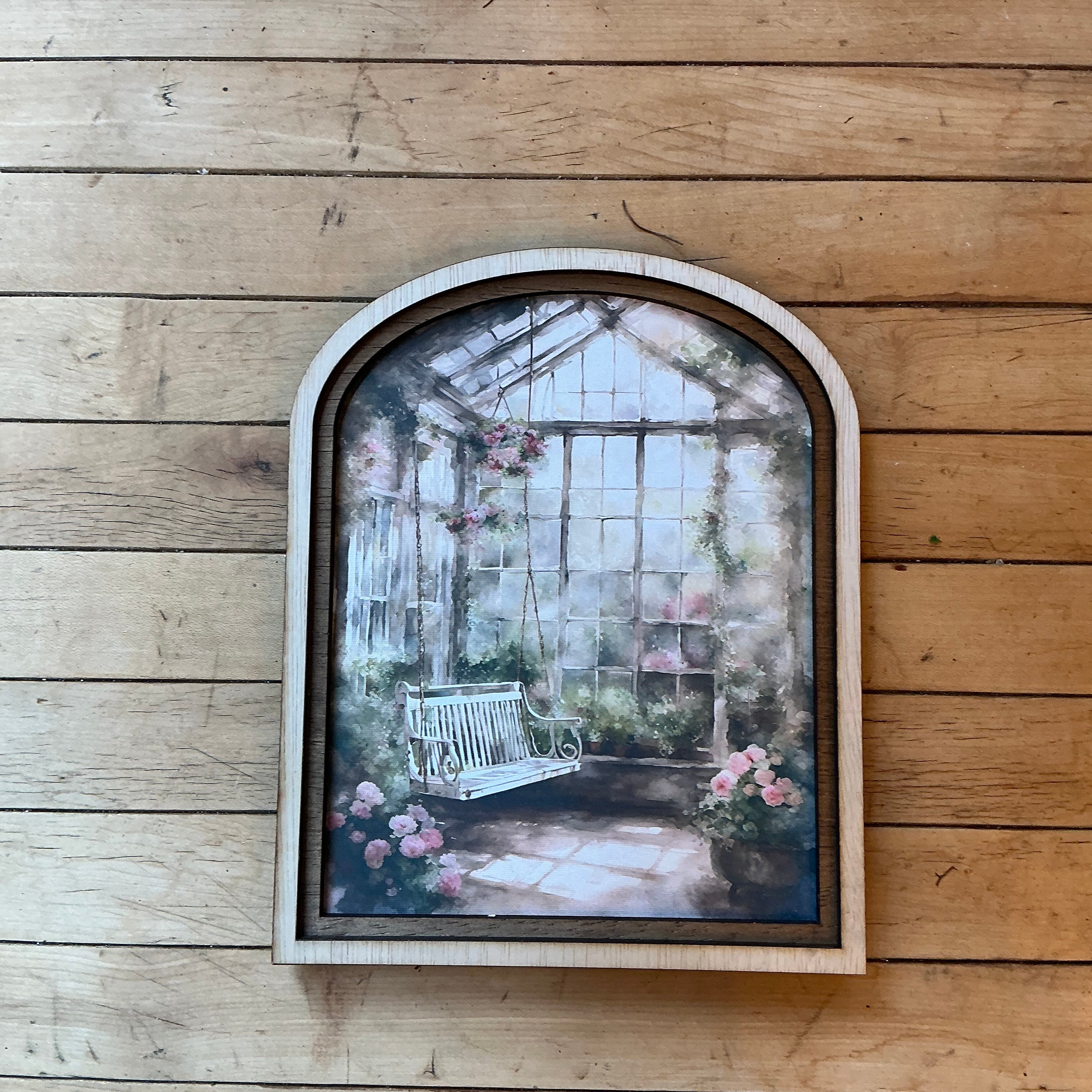 Swing in Garden Greenhouse Arched Frame