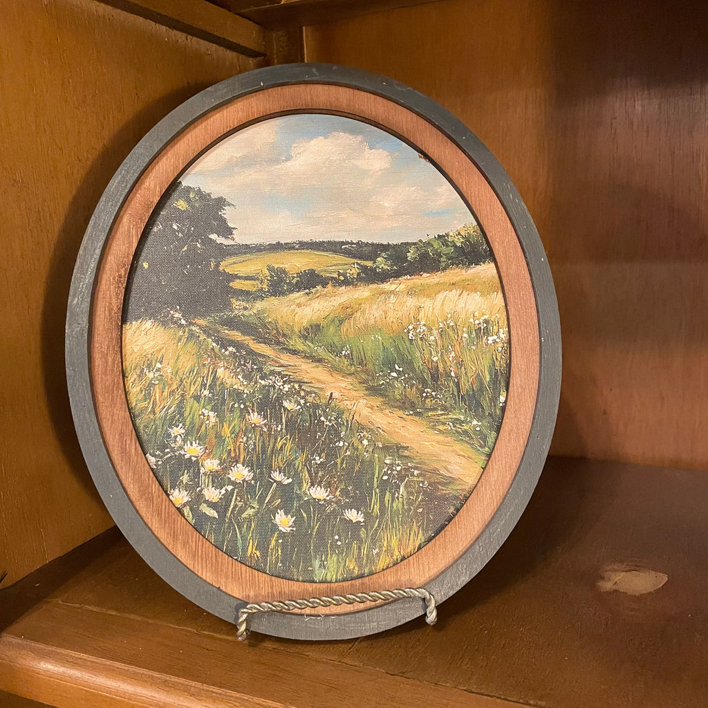 Countryside Canvas Print framed in Oval Frame