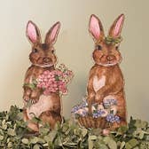 Set of 2 16" Stand Up Table top Bunnys
