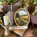 Countryside Canvas Print framed in Oval Frame
