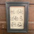 Vintage Tricycles Canvas Print Framed