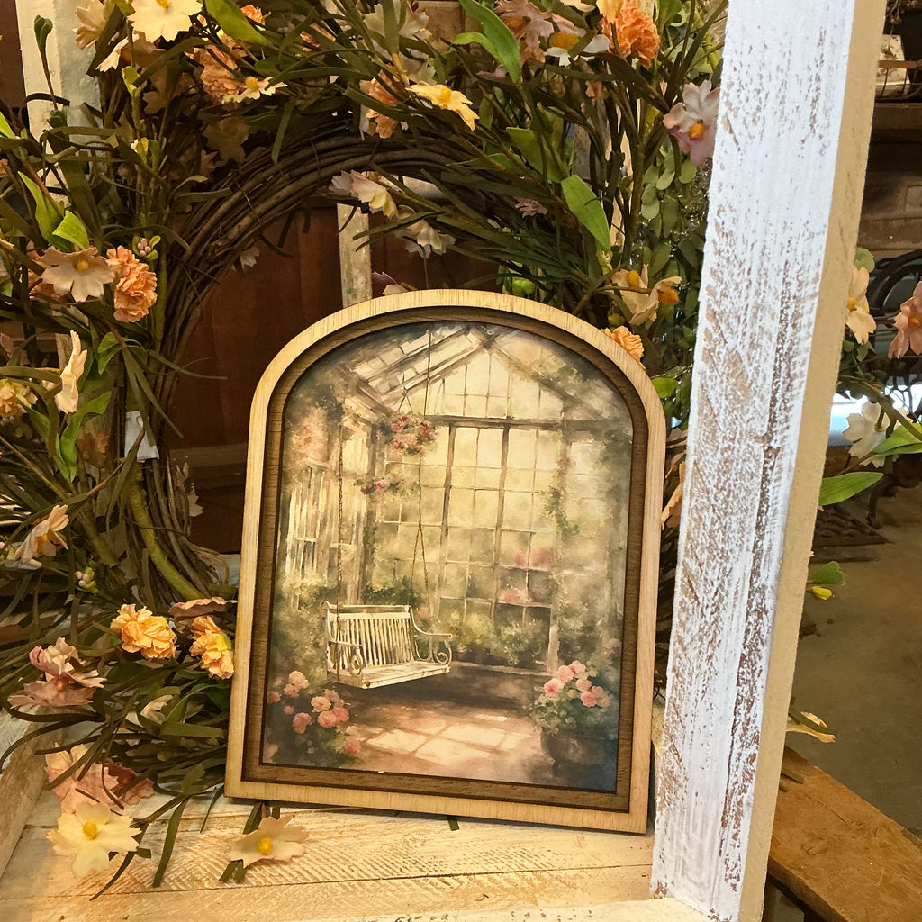 Swing in Garden Greenhouse Arched Frame