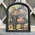 Trick or Treat Witch girls canvas print in small arch