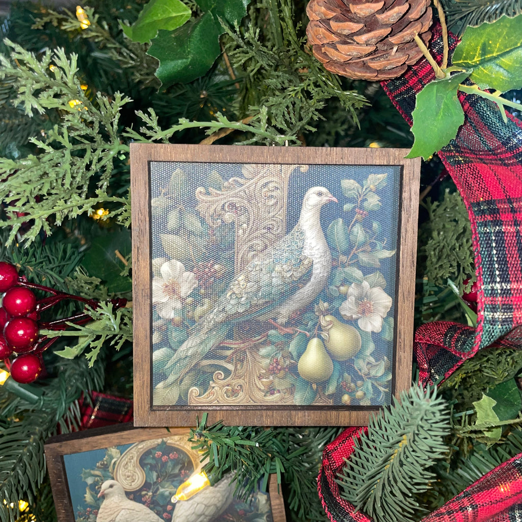12 Days of Christmas Canvas Ornament Set 