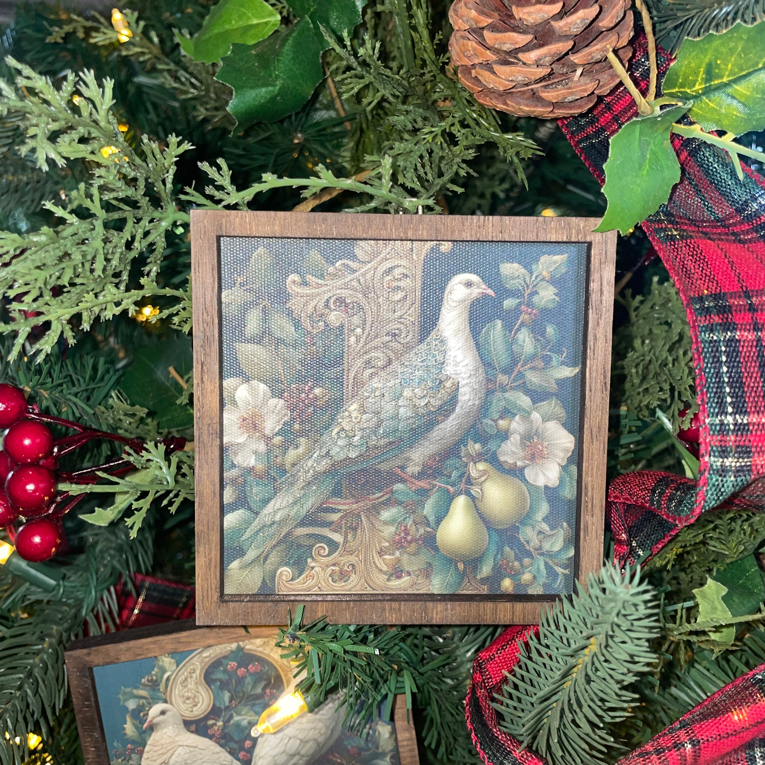 12 Days of Christmas Canvas Ornament Set 