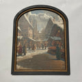 German Christmas Town Market in small arch frame