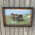 Mules in Meadow framed Print