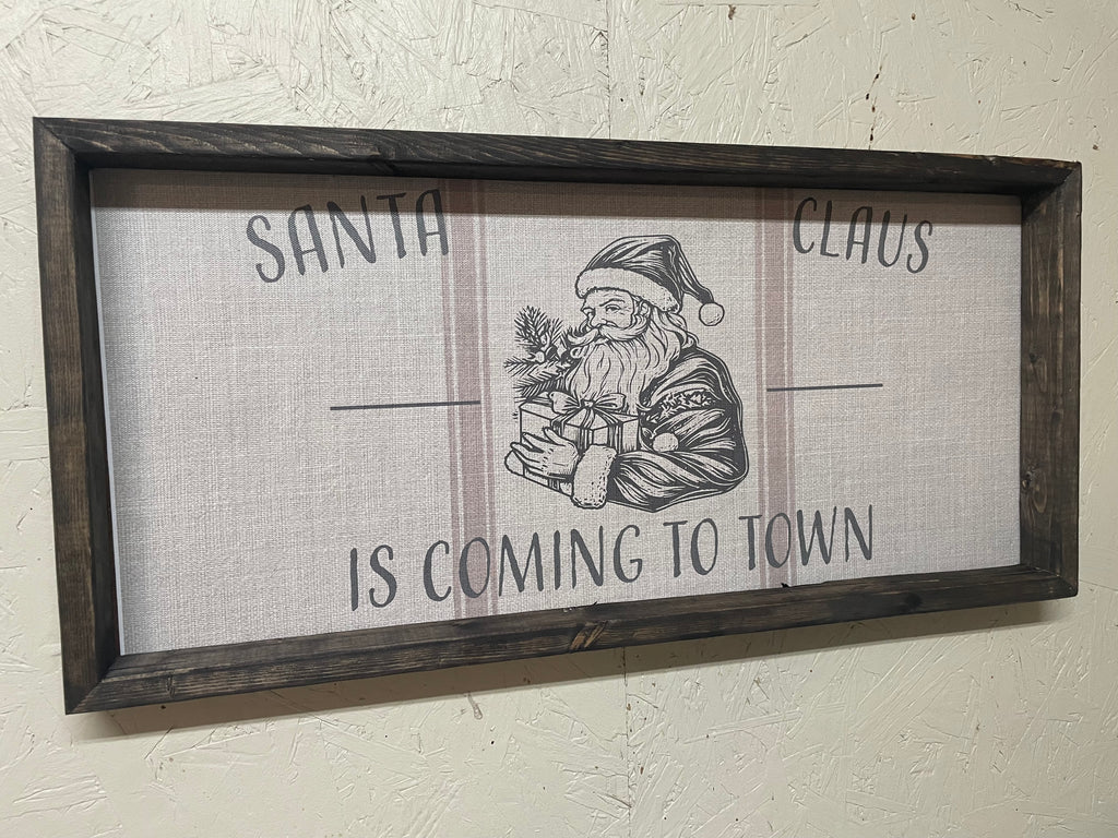 Framed Santa Claus is Coming to Town