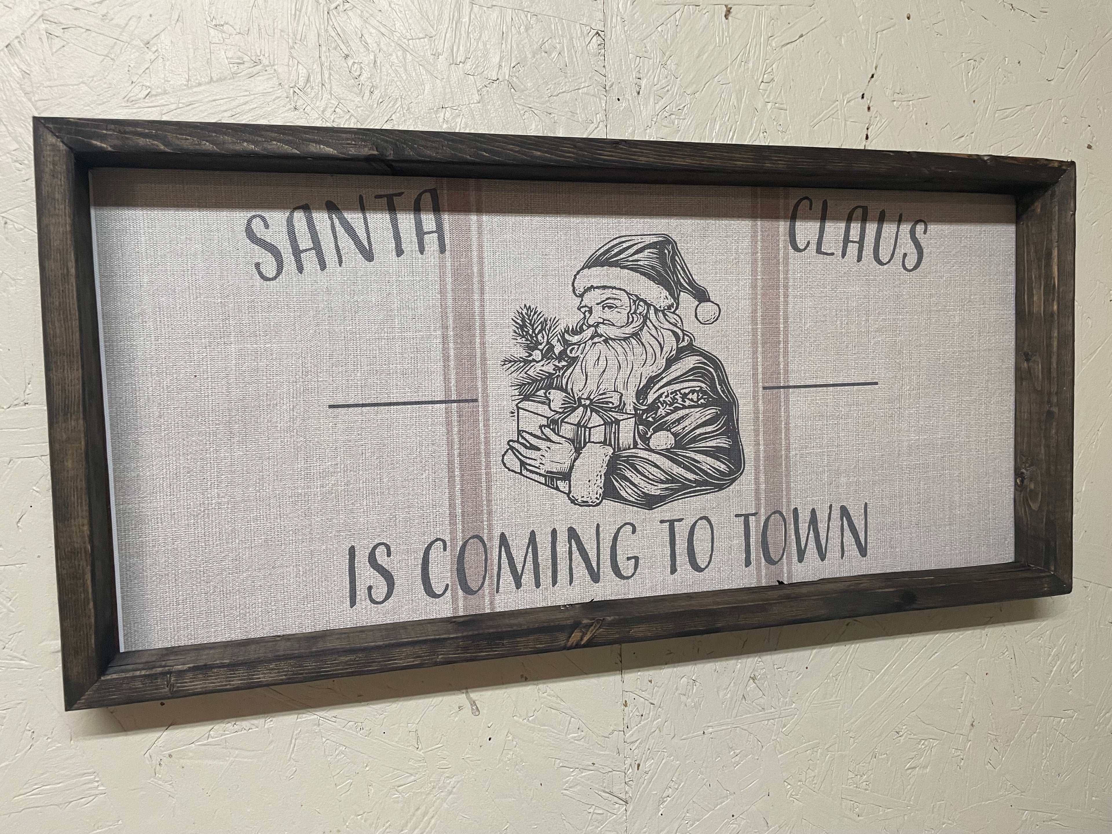 Framed Santa Claus is Coming to Town
