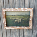 Pastoral Grazing Sheep Canvas print framed