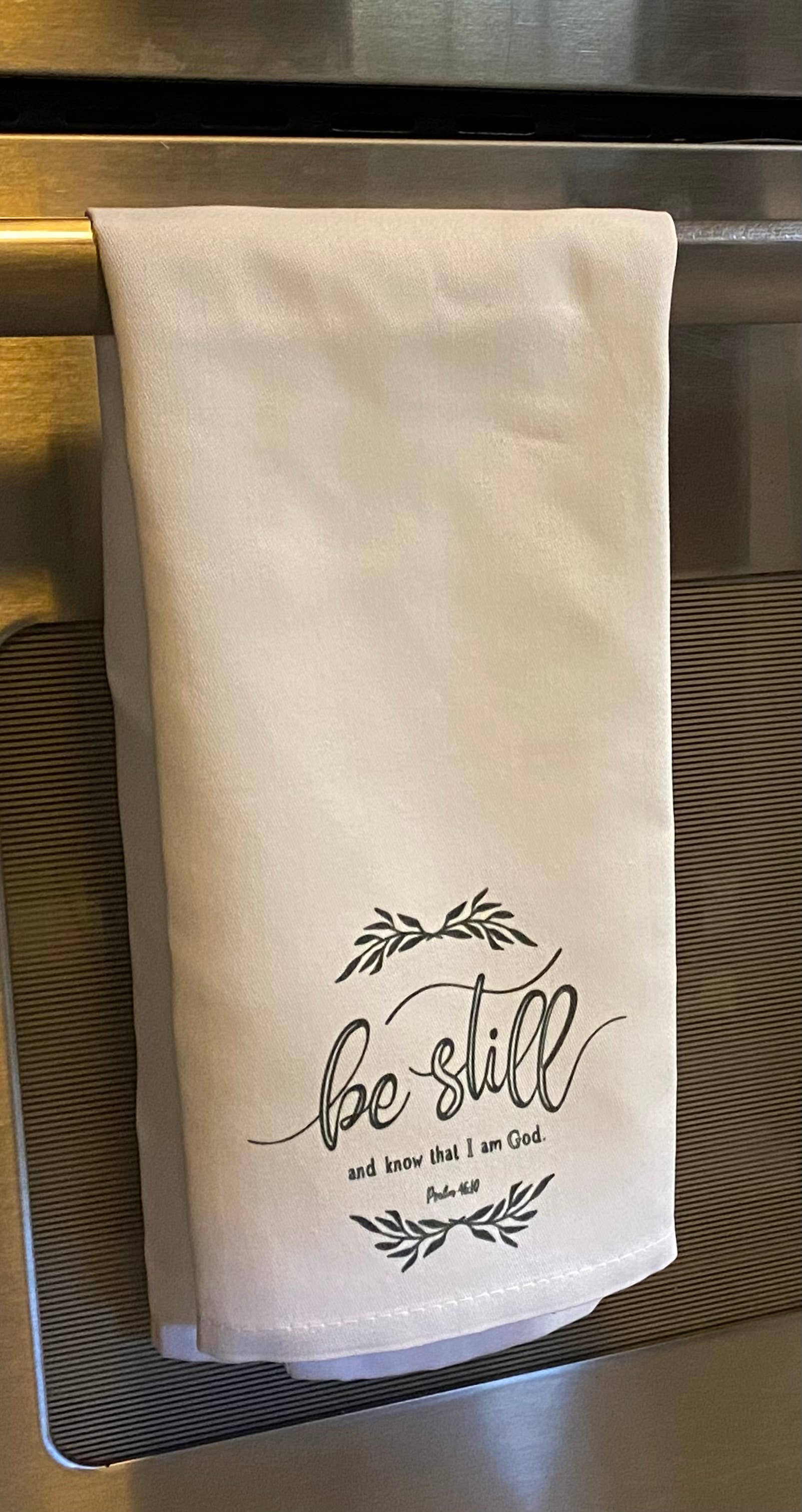 Be Still and Know I am God tea towel