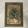 Framed Christmas Tree Print in Grey Frame