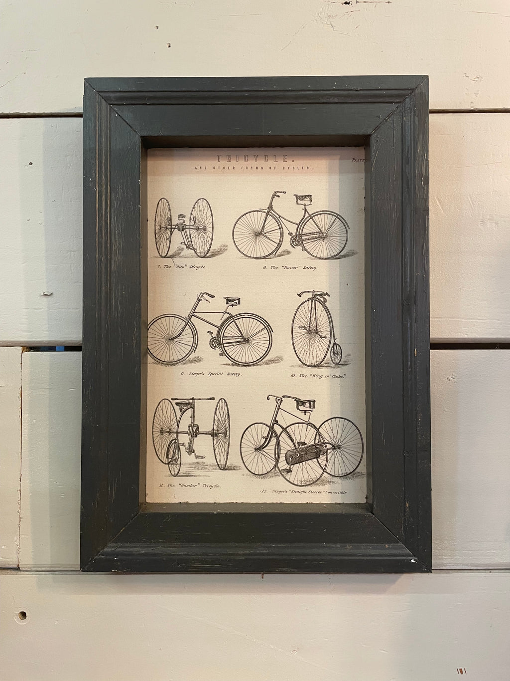 Vintage Tricycles Canvas Print Framed
