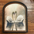 White Swans on Lake Small Arch Frame