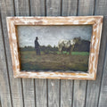 Plowing the Field Canvas print framed