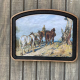 Pathway Home Horses Wide Arched Frame