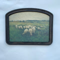 Sheep in Meadow Wide Arched Frame