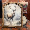 Reindeer in Snowy Woods framed in Arch Frame