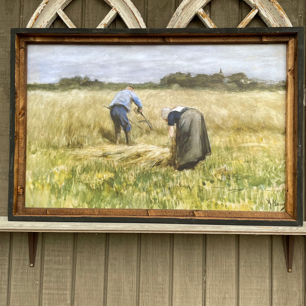 The Corn Harvest Framed Canvas Print