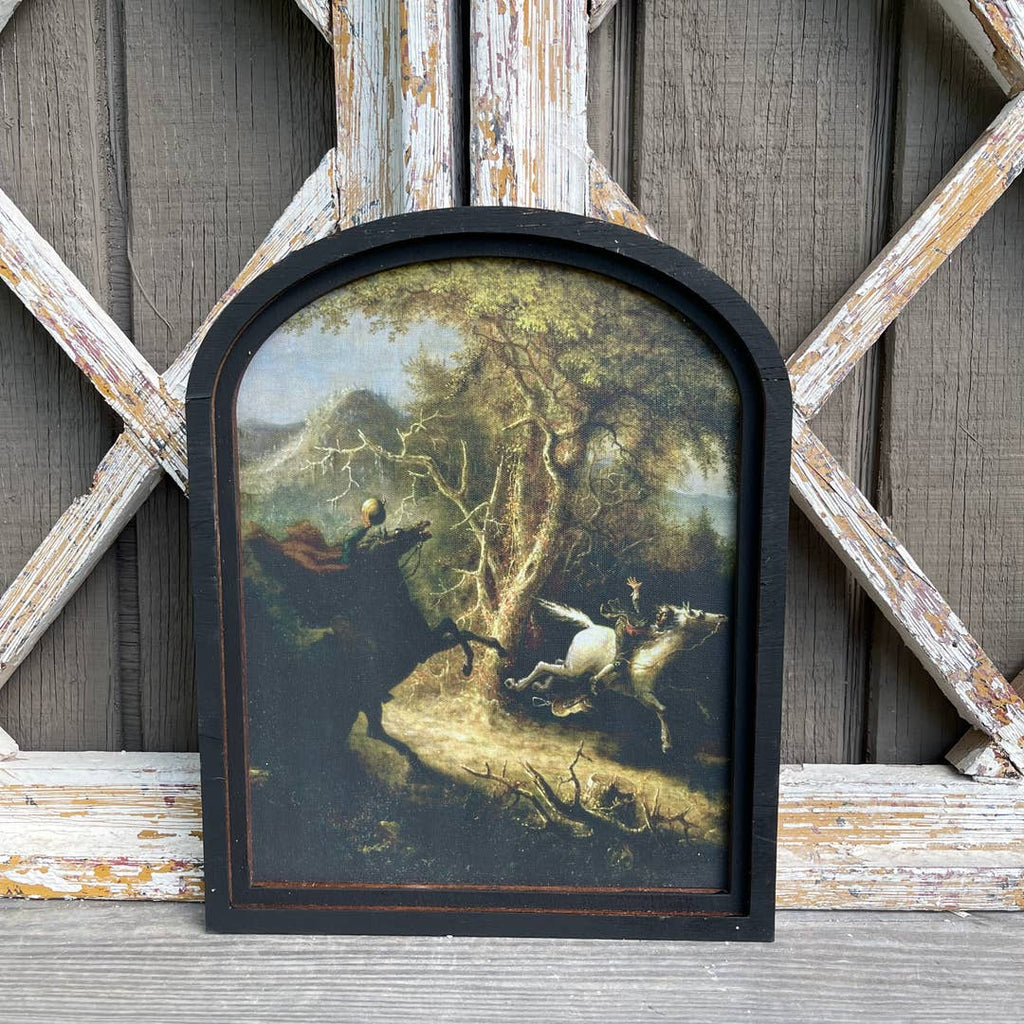 Sleepy Hollow Canvas in Small arched frame.