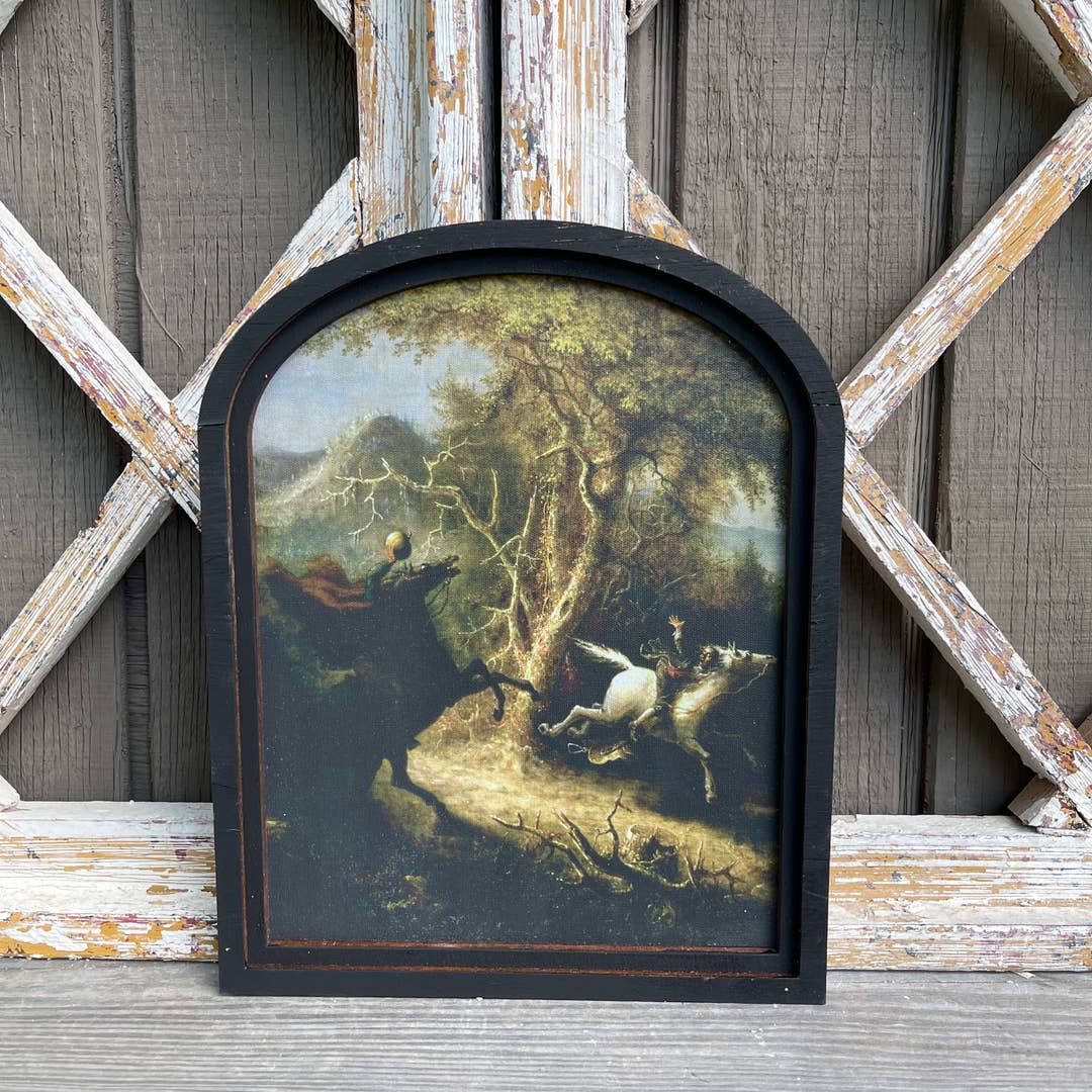 Sleepy Hollow Canvas in Small arched frame.
