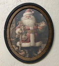 Victorian Santa w/toys Print Framed in Oval