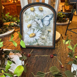 Spring Daisies with butterfly Small Arch Frame