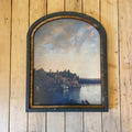 Riverbank with Steamboat Print Small Arch Frame