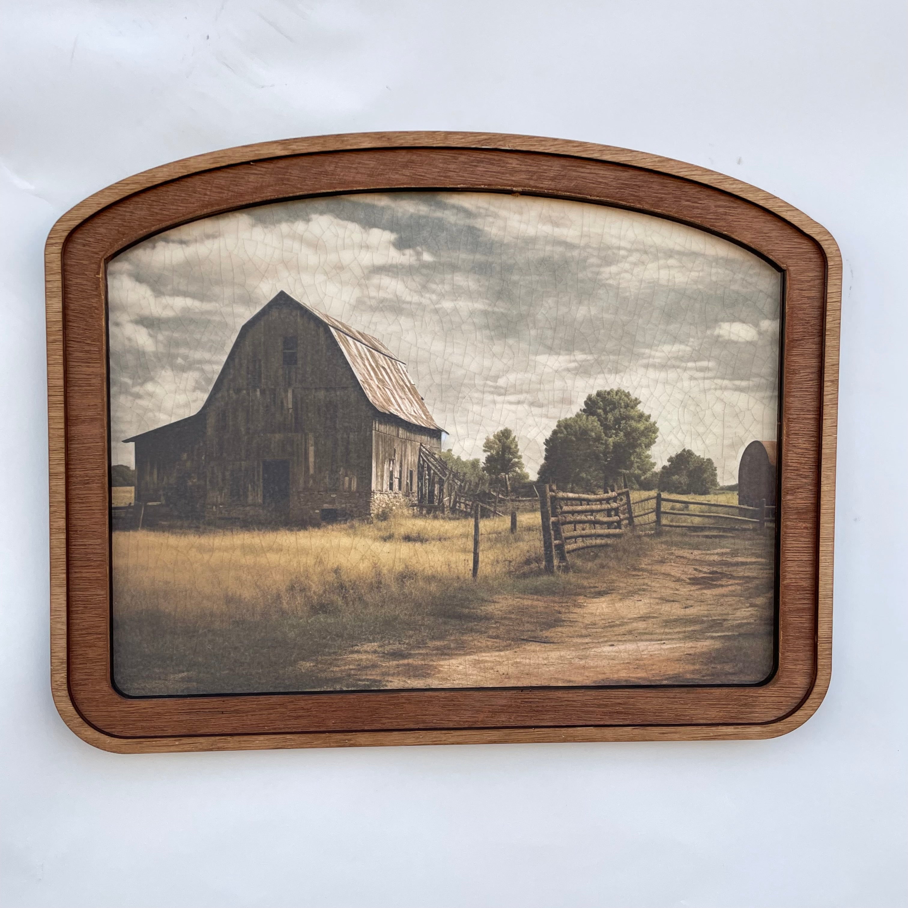 Rustic Barnyard Wide Arched Frame