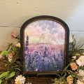 Lavender Field with Purple Sky Print in Arch Frame