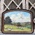 Lambs on Rolling Hills Wide Arched Frame