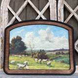 Lambs on Rolling Hills Wide Arched Frame