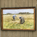 The Corn Harvest Framed Canvas Print