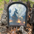 Witches in Fire Canvas Print in Sm Arch Frame