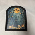 Witch and Jack o lanterns canvas print in small arch