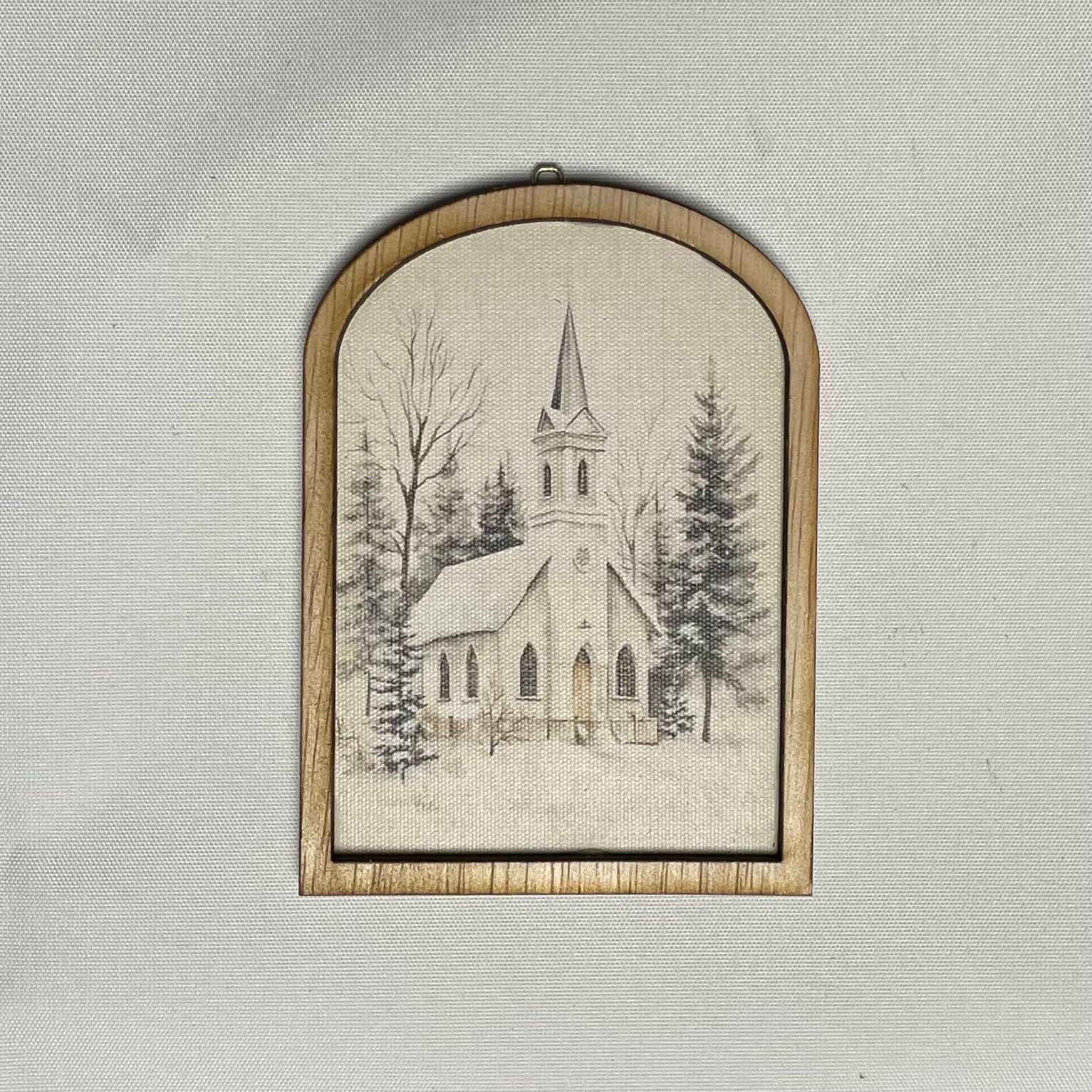 Snow Covered Country Church Ornament