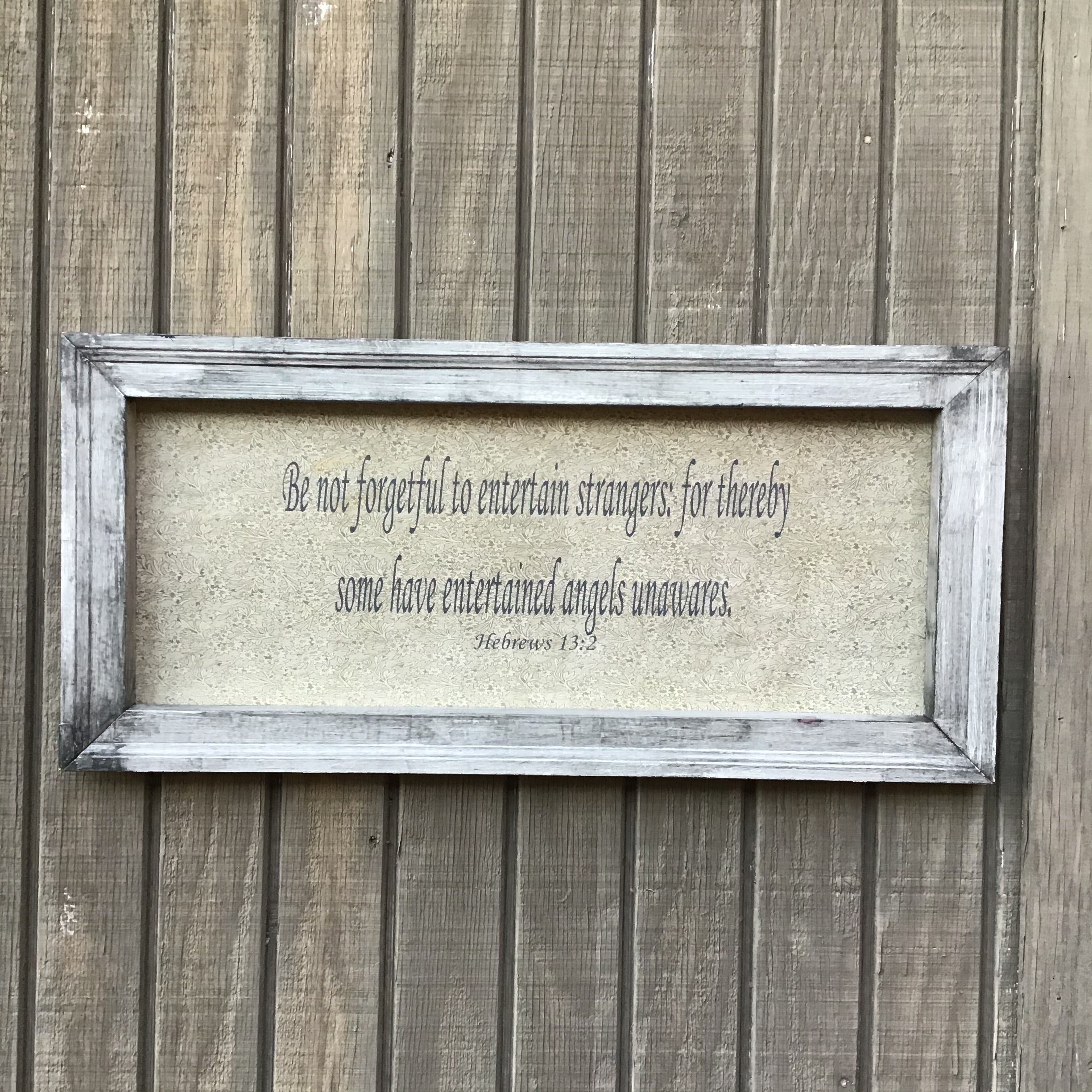 Be Not Forgetful to Entertain Canvas Sign