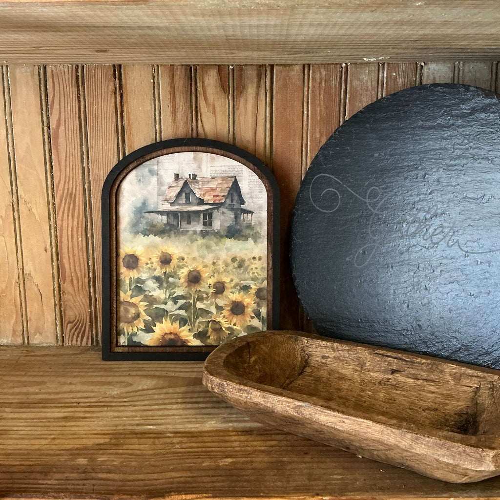 Sunflowers with Farmhouse Small Arch Frame
