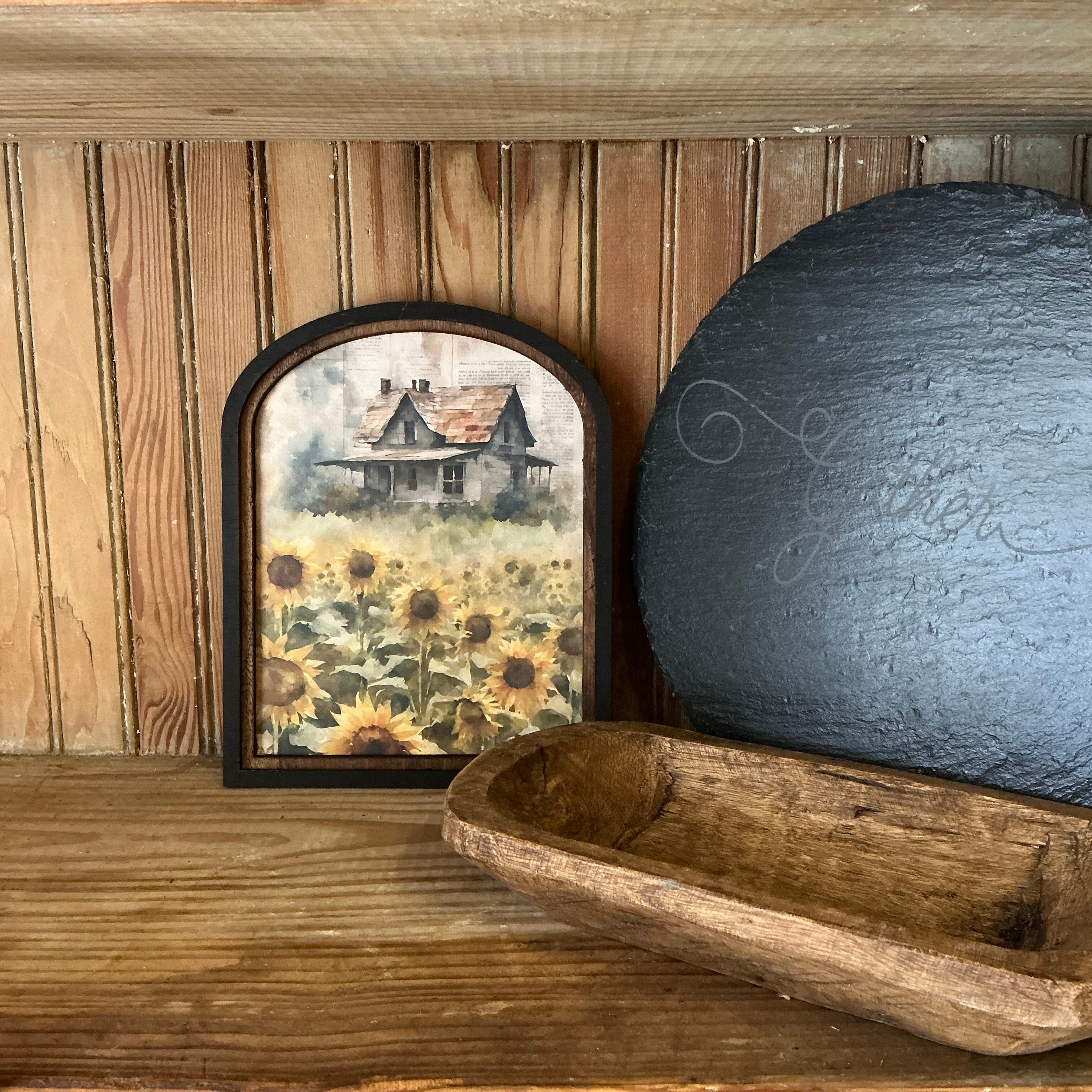 Sunflowers with Farmhouse Small Arch Frame
