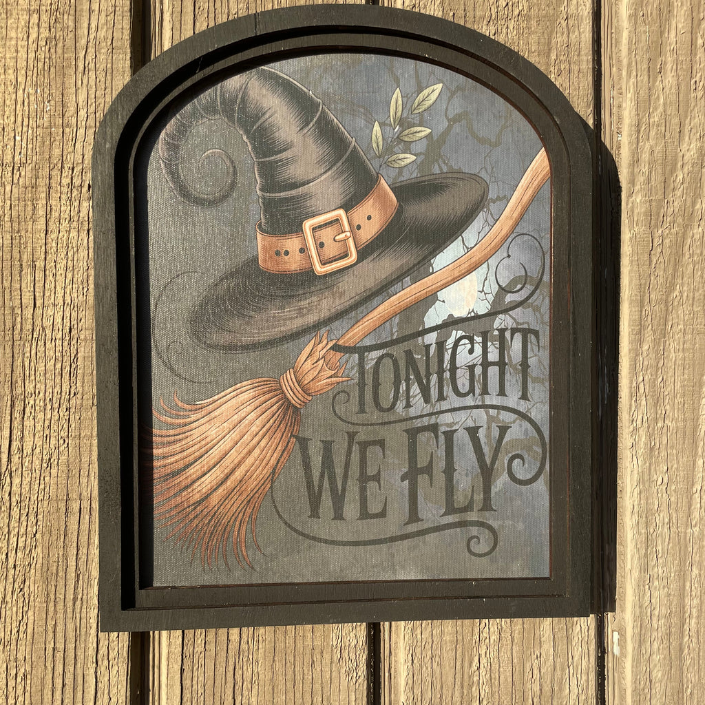 To Night we Fly canvas print in small arch