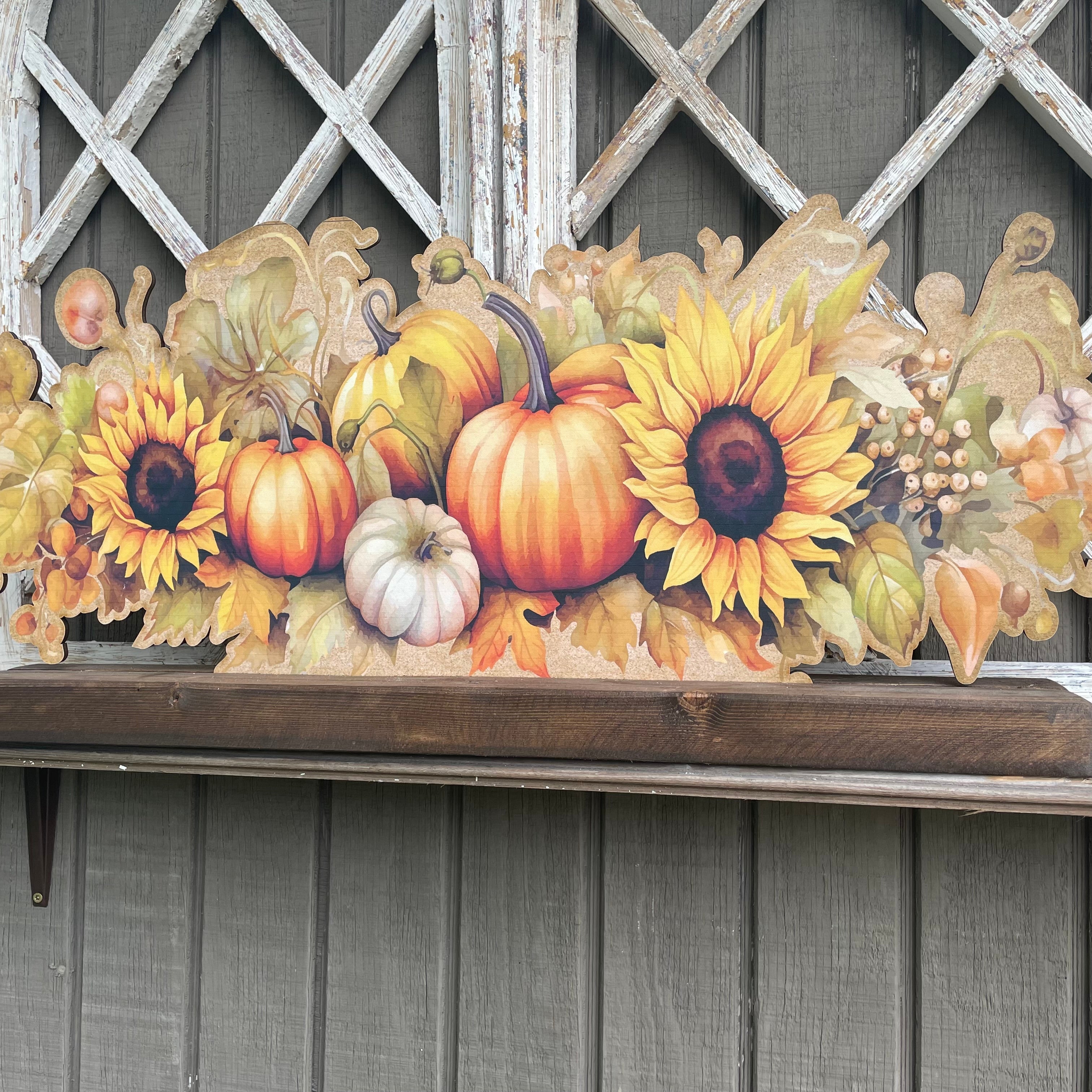 FALL PUMPKIN CUTOUT FOR TABLE OR MANTEL