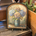 Hydrangea Flowers in Mason Jar Arched Frame