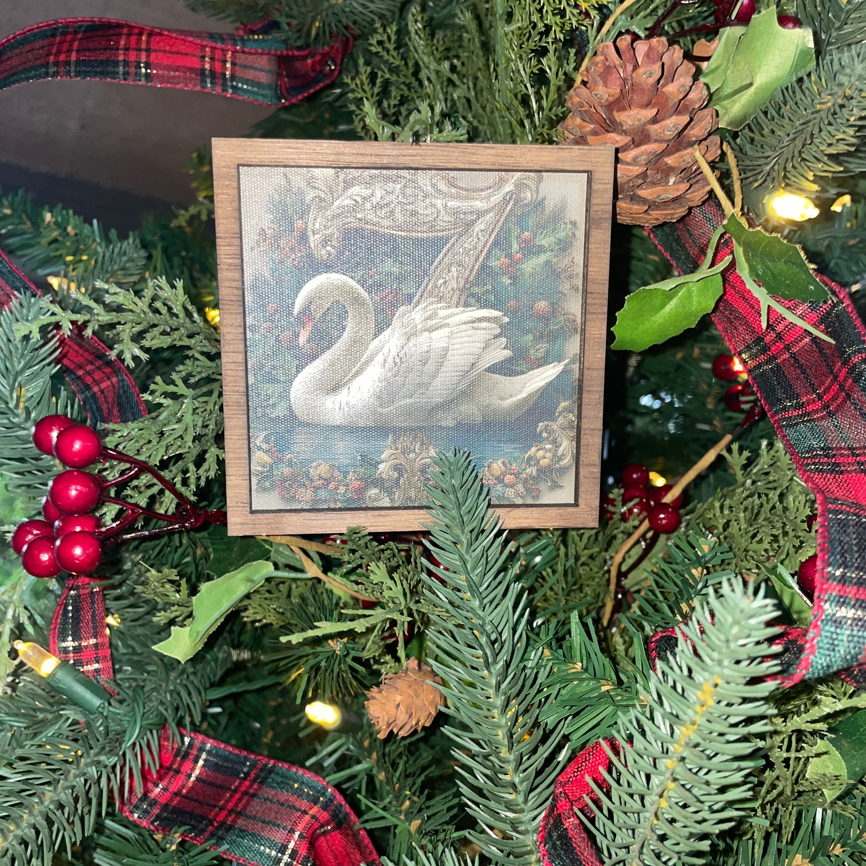 12 Days of Christmas Canvas Ornament Set 