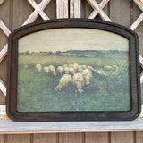Lambs on Rolling Hills Wide Arched Frame